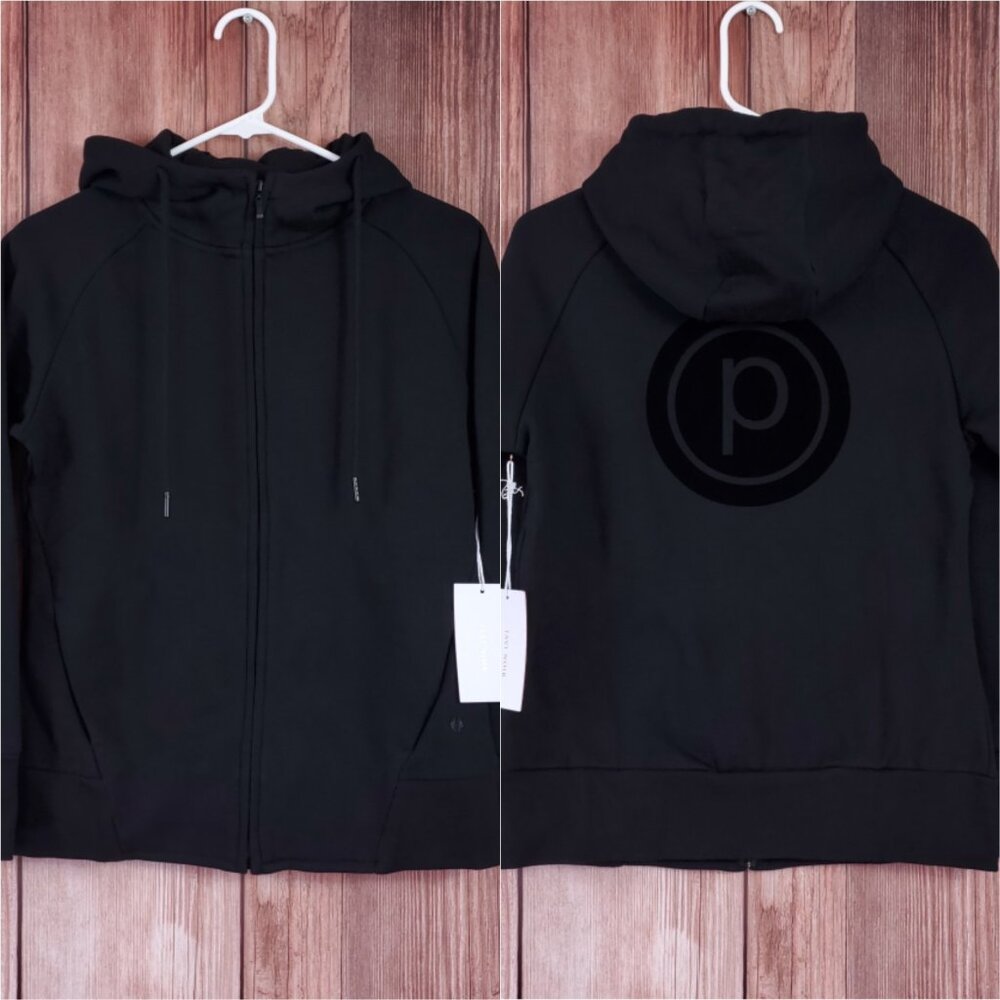 Tavi Noir Pure Barre Zip Front Hoodie Womens Size XS Black